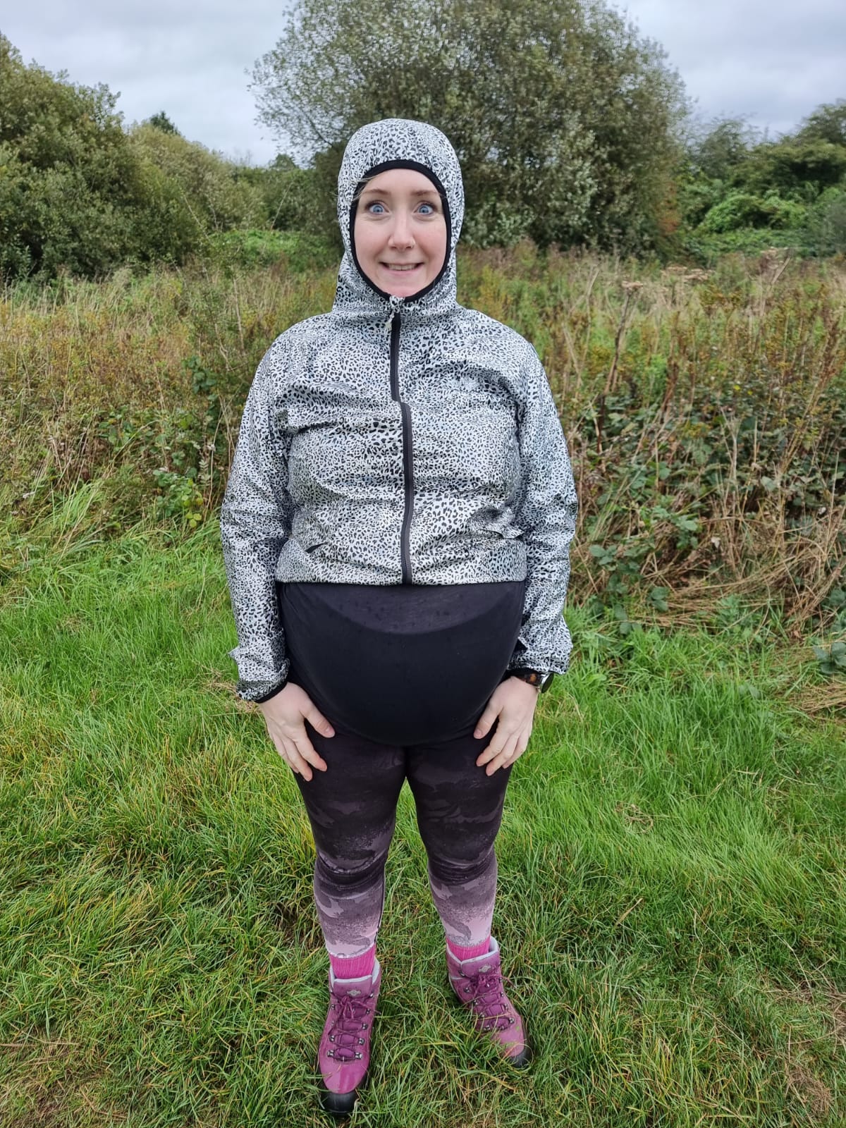 pregnant mum on a walk